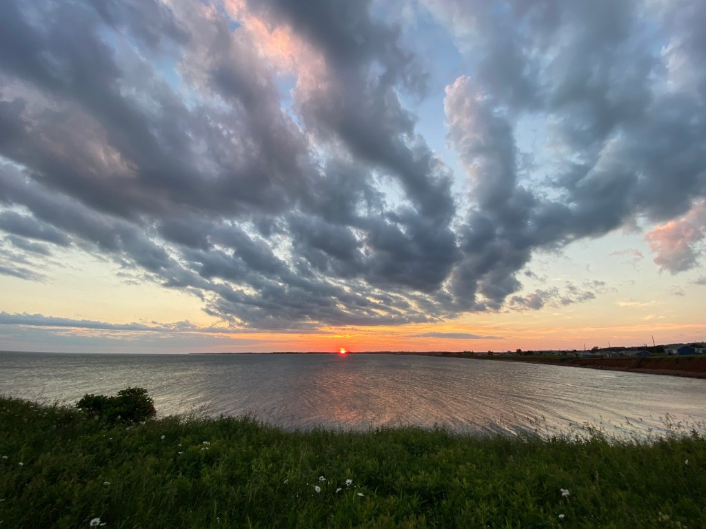 The sun sets into Northumberland Strait.